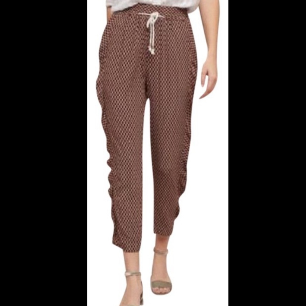 Anthropologie ett twa Pattern Ruffled pants